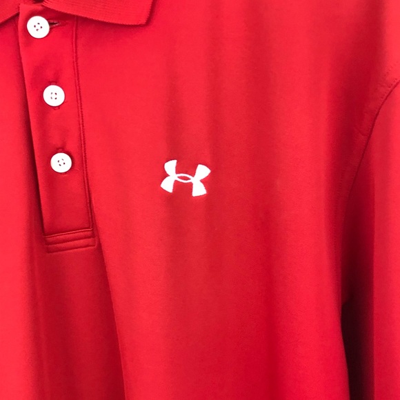 Under Armour Men’s Red Golf Polo (Size XL) - Picture 2 of 8